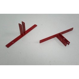 Stock de escuadras rojas para estanterias de pared